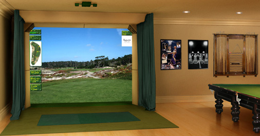 Luxury Home Indoor golf Simulator Installation